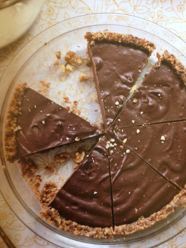 Paleo No-Bake Chocolate Pie with Raw Graham Cracker Crust from The Paleo Chocolate Lovers' Cookbook